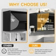 thumbnail image 5 of Kooyon Wall Mounted Metal Garage Cabinet with Adjustable Shelf & Doors, Floating Upper Storage Tool Cabinet for Garage Warehouse, Black Gray, 5 of 10