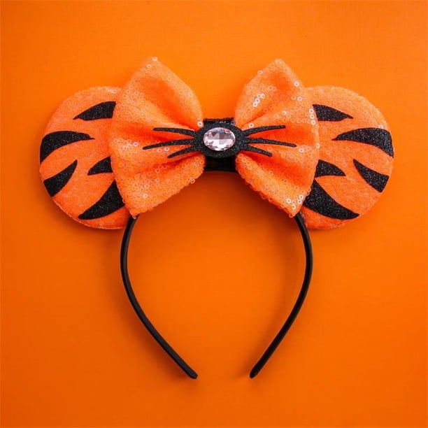 Diadema De Oreja De Mickey Minnie Winnie the Pooh Disfraz De Orejas De Lentejuelas Cosplay Adultos Niños Halloween Regalo