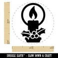 thumbnail image 2 of Christmas Candle Self-Inking Rubber Stamp Ink Stamper - Yellow Ink - Mini 1/2 Inch, 2 of 7