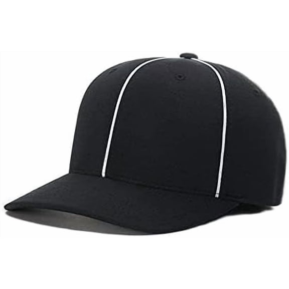 485  Black with White Piping Referee Hat  Football Umpire  Pulse R-Flex Performance
