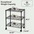 3-tier metal wire rack storage rack, heavy-duty metal durable practical ...