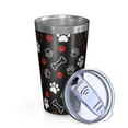thumbnail image 2 of 16oz Tumblers Paw Prints and Bones Stainless Steel Vacuum Insulated Double Wall Travel Tumbler Cups Mug with Lid and Straw,Cleaning Brush for Coffee,Tea, 2 of 4