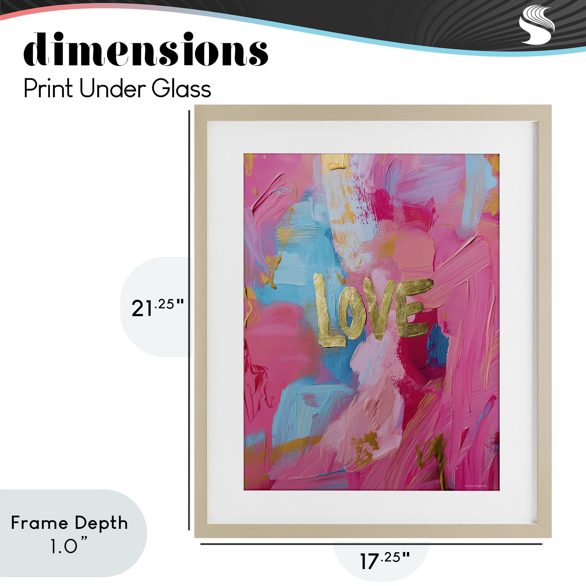 Stupell Industries Glam Love In Motion Birch Framed Print Under Glass, design by Svetlana Aleynikova