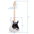 thumbnail image 2 of Glarry 40" Beginner 6 Stings 22 Fret Electric Guitar with 20W Amp and More,White, 2 of 9