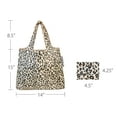 thumbnail image 3 of Wrapables Small Foldable Tote Nylon Reusable Grocery Bags, Wild Cat, 3 of 5