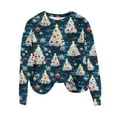 thumbnail image 4 of Abomasnow Christmas Sweaters for Women Lightweight Long Sleeve Crewneck Xmas Print Pullover Tops S-2X, 4 of 5