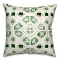 thumbnail image 2 of Creative Products Green Geo Shamrock Pattern 18 x 18 Spun Poly Pillow, 2 of 3