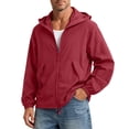 thumbnail image 3 of DYTTDG Men's Lightweight Sun Protection Hooded Jacket, Full Zip Breathable Solid Color Windbreaker with Pockets for Hiking & Outdoor Sports, 3 of 7