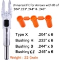 thumbnail image 3 of 6PCS X Lighted Nocks for Arrows with .204 .233 .244 .246 Inside Diameter with H, S, GT Bushings High-Visibility LED Arrow Nocks, ON/Off Switch Included, 3 of 7