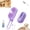 Purple, variant on KQLULU 4-in-1 Self Cleaning Silicone Pet Grooming Brush for Cats, White