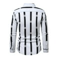 thumbnail image 3 of DDAPJ pyju Men's Striped Button Down Shirts Slim Fit Long Sleeve Casual Business Shirts Wrinkle Free Formal Dress Shirt with Pocket White XXXL, 3 of 5