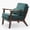 Green, variant on S-HOME Mid-Century Living Room Chair with Supportive Lumbar Pillow, Fabric Upholstered Armchair for Various Spaces, Antique Dark Grey