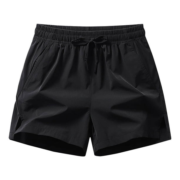 pstuiky Pantalones cortos deportivos para hombre, Pantalones cortos de verano para hombre, de color liso, informales, cómodos, con bolsillo y cordón, cintura elástica