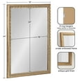 thumbnail image 2 of Kate and Laurel Johann Traditional Rectangle Wall Mirror, 18 x 24, Antique Gold, Vintage Ornate Bathroom Vanity Mirror with Embossed Frame and Textured Finish, 2 of 7