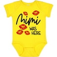 thumbnail image 3 of Inktastic Mimi Was Here Red Kisses Boys or Girls Baby Bodysuit, 3 of 5