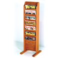 thumbnail image 2 of Wooden Mallet Free Standing 7 Pocket Magazine Rack in Medium Oak, 2 of 3