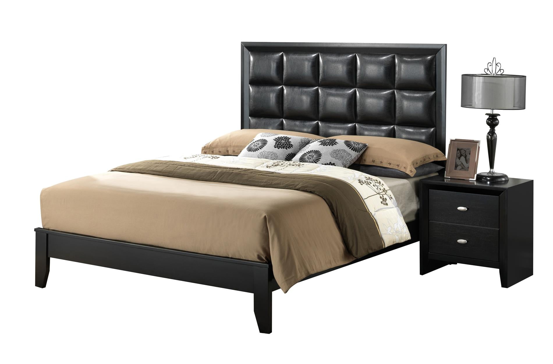 Global Furniture Carolina King Bed Black Black 7089 80x80x54 Inch Black Walmart Com Walmart Com