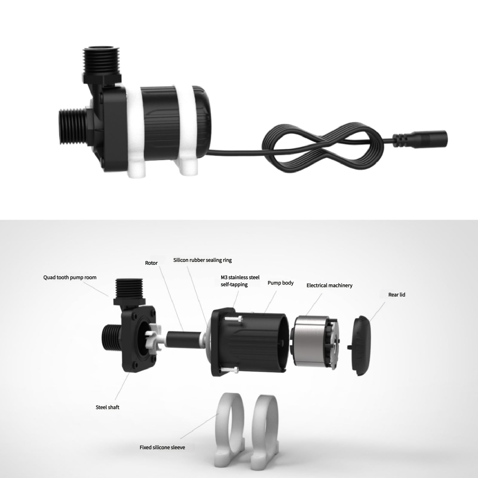 MultiVoltage Aquarium Brushless Water Pumps Low Noise Water Circulations Boosters Pumps For Fish Pond 5V/12V/24V Option