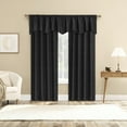 thumbnail image 5 of Sun Zero Bronte Floral Jacquard 100% Blackout Rod Pocket Curtain Valance, 50"W X 18"L, Black, 5 of 5