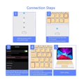 thumbnail image 2 of Clavier Bluetooth Rétroéclairé Coloré de 10 Pouces, Clavier Sans Fil à Commande Tactile, Clavier pour Blanc, 2 of 8
