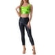 thumbnail image 2 of TOP SIN MANGAS U ESCOTE PARA MUJERES INSPIRE CHIC ROPA DE FIESTA Y CLUB Holográfico Brillante Metálico Crop Top L Verde Brillante, 2 of 6
