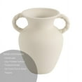 thumbnail image 3 of Home Decor Collection Sterling & Noble Home Off-White Ceramic Tabletop Vase with Knotted Design Handle, 10.87" Tall, 3 of 15