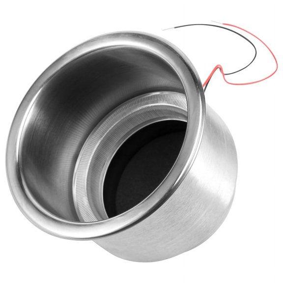 Led Light Drink Holder Recessed Stainless Steel Cup Shape for Car Marine Boat
