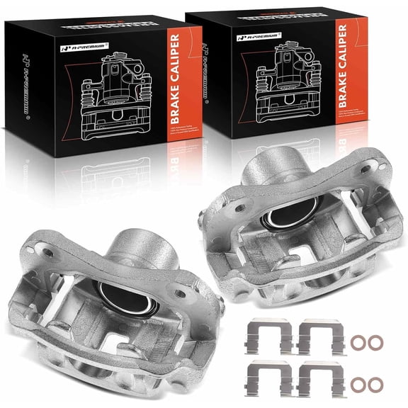 A-Premium Disc Brake Caliper Assembly with Bracket Compatible with Hyundai Tiburon Sonata Kia Optima Magentis 2003-2006 Front Left and Right 2-PC