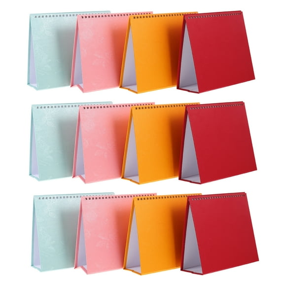 12 calendarios de escritorio DIY, base decorativa para calendario de escritorio en blanco.