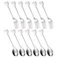 thumbnail image 2 of Eease Heart Spoon Fork Stainless Steel Flatware Set for Home and Restaurant, 2 of 7