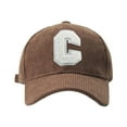 thumbnail image 1 of Maytalsory Ladies Letter C Snap-back Hat Comfortable And Breathable Adjustable Cap Sun Protection Light-weight brown, 1 of 6