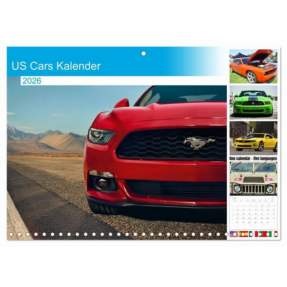 US Cars Kalender (Monthly Wall Calendar 2026 11.7 x 16.5 (open)), CALVENDO 14 Month Calendar
