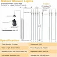 thumbnail image 2 of DEELLEEO 50cm Lights Meteor Shower Rain 10 Tube Xmas Snowfall Tree Outdoor Light, 2 of 4