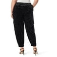 thumbnail image 4 of Jessica Simpson Women's and Women's Plus Size Crushed Velvet Cargo Pants, Sizes XS-4X, 4 of 4