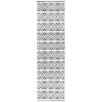 SAFAVIEH Natura Daniel Geometric Runner Rug, Ivory/Black, 2'3" x 8'