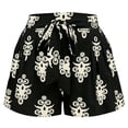 thumbnail image 4 of Women's Shorts Graphic Printed Baggy Tie High Waist Wide Leg Lightweight Summer Beach Pull On Bottoms, 4 of 4