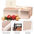 thumbnail image 3 of LIFELUM Rose Gold Gift Box 8 x 7 x 3 Christmas Gift Box with Magnetic Lid Bridesmaid Proposal Box Sturdy Storage Box for Presents with Lids Contains Card, Ribbon, Shredded Paper Filler (1 Pcs）, 3 of 7