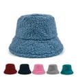 thumbnail image 2 of Xfvqtps Womens Bucket Hat Lamb Wool Solid Color Simplicity Windproof Coldproof Warm Outdoor Fall Winter Fishing Hat Army Green, 2 of 4