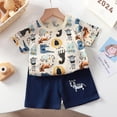 thumbnail image 4 of Birdeem Shirts for Girls Childrens Summer Home Clothing Round Neck Short Sleeved Shorts Two-Piece Set, 4 of 12