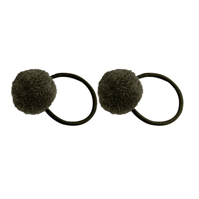 Lazos para el cabello de esponjosa para niñas pequeñas, para cabello grueso, y , diseñado para el cabello, 12 colores para elegir, ta Gris oscuro Hugo Lazos para el cabello Fuzzy Ball