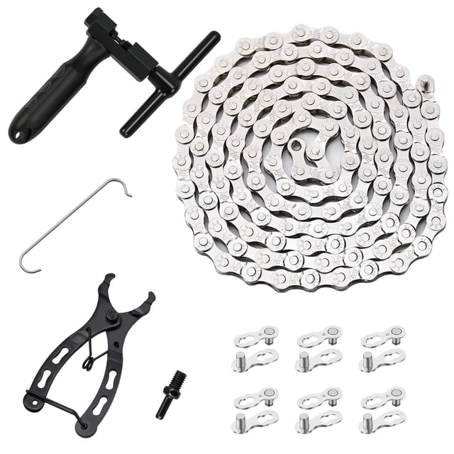 Kit de cadenas para bicicleta RUBY.Q de una sola velocidad, 6/7/8 velocidades con rompecadenas