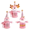 thumbnail image 4 of Yhmxh Christmas Candy Jar Cookie Jar with Plush Doll Lid Reindeer Snowman Jar Food Storage Container Bottle for Xmas Party Gifts Packaging Christmas Decorations on 12.6x4.3x4.3in - Snowman, 4 of 4