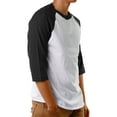 thumbnail image 2 of Ma Croix Men's Raglan 3/4 Sleeves Casual Cotton Baseball Jersey T-Shirt, 2 of 4