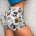 thumbnail image 4 of Wukai French Bulldog3 Print Pack Biker Shorts for Women Yoga Workout Gym Running Scrunch Active Shorts-Small, 4 of 8