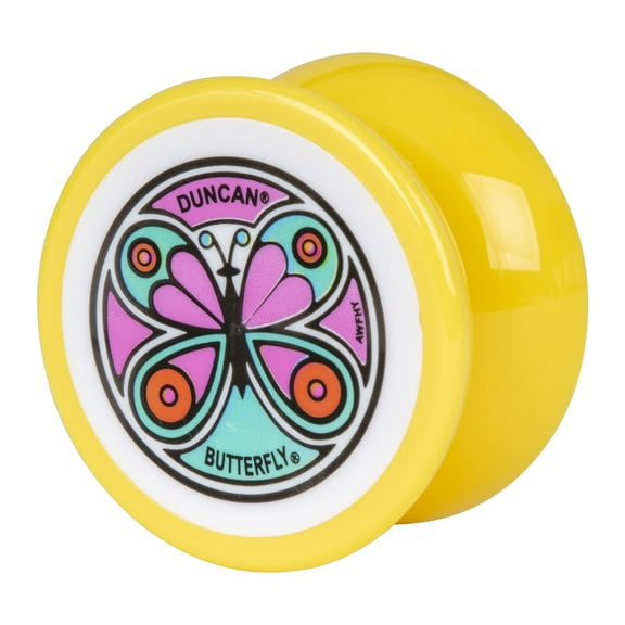 Duncan Butterfly Psychedelic Edition Yo-Yo - Classic YoYo (Yellow with White Cap)