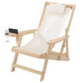 thumbnail image 2 of W Unlimited Romantic 3-piece Wood and Canvas Adirondack Furniture Set - Natural, 2 of 5