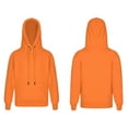 thumbnail image 5 of Manyakai Boys Girls Long Sleeve Hoodie Top Basic Pullover Hooded Sweatshirt Activewear Sports Clothes Orange 120, 5 of 8