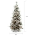 thumbnail image 5 of Trees n Trends 6.5-foot Snowy Flocked Balsam Pre-lit Artificial Christmas Tree - 6.5, 5 of 5