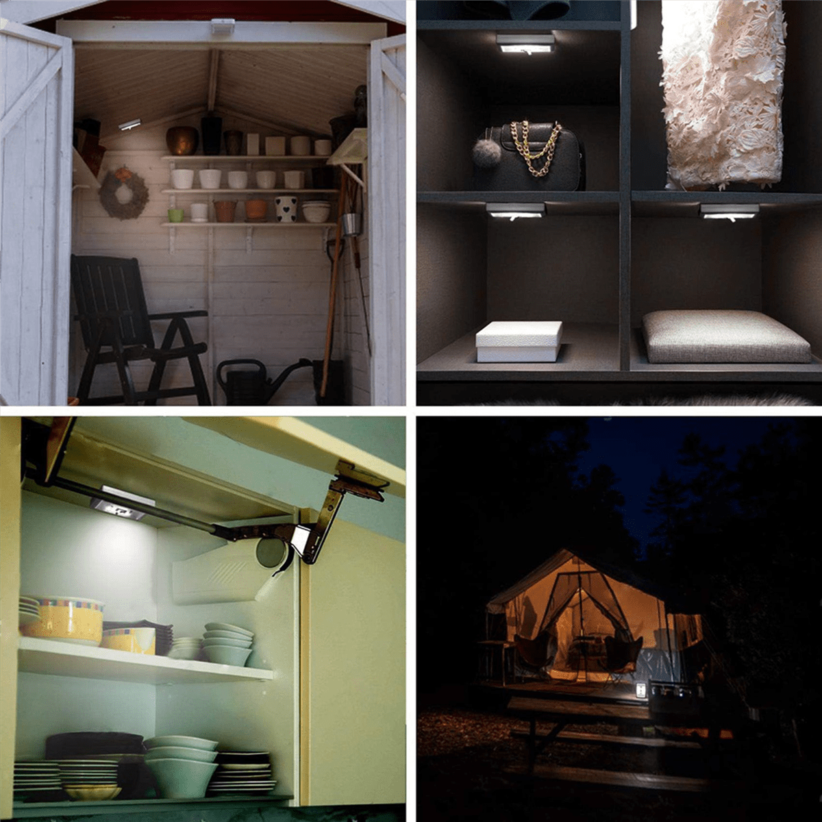 8pack Closet Light, Battery Operated Tap Light, Super Bright Switch Light,Wall Mount Under Cabinet Lighting,8pcs x Closet Light,White