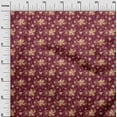 thumbnail image 3 of oneOone Rayon Maroon Fabric Florals Sewing Craft Projects Fabric Prints By Yard 56 Inch Wide, 3 of 4